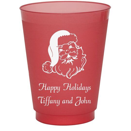 Happy Santa Claus Colored Shatterproof Cups
